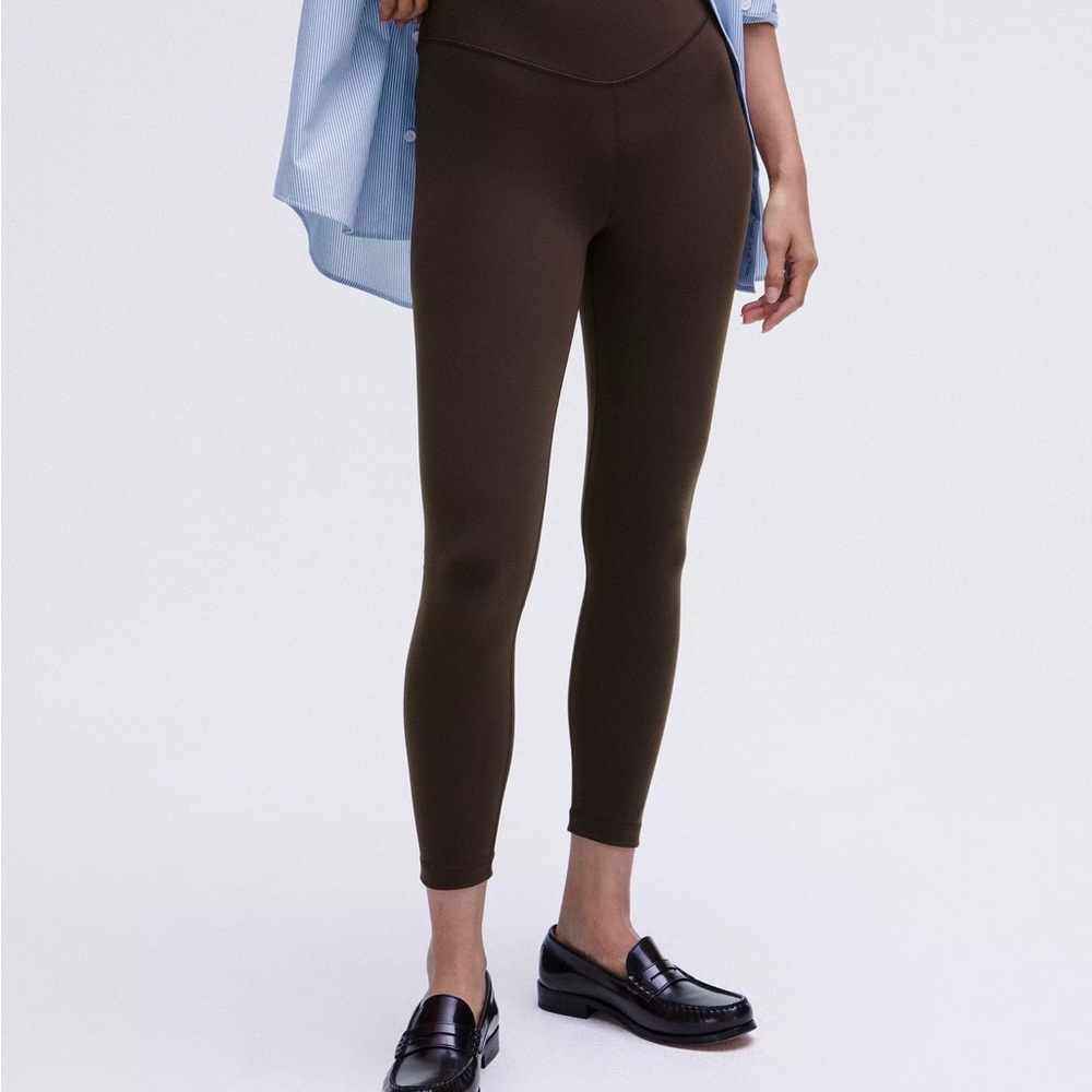 Lululemon Wunder Under SmoothCover High-Rise Tight 25" Sz 10 Espresso Brown NWOT